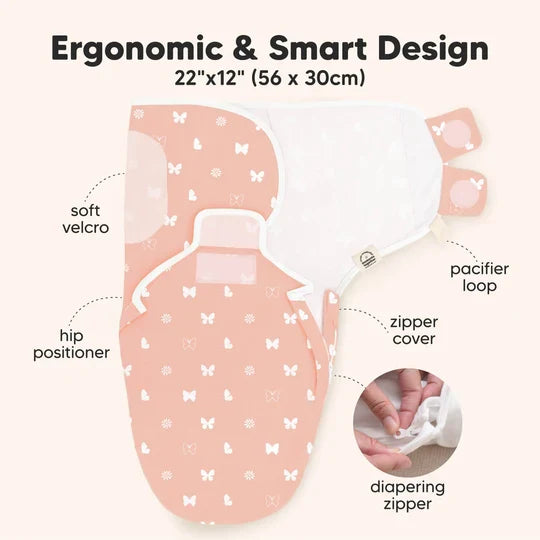 3-Pack Soothe Zippy Swaddle Wrap (Butterflies).