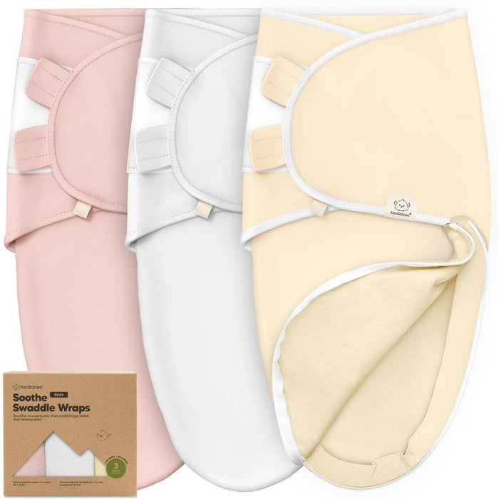 Keababies 3-Pack Soothe Zippy Swaddle Wraps (Daffodil)