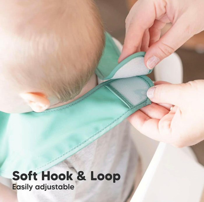 3-Pack Waterproof Baby Bibs for Eating - Lightweight Toddler Bibs.