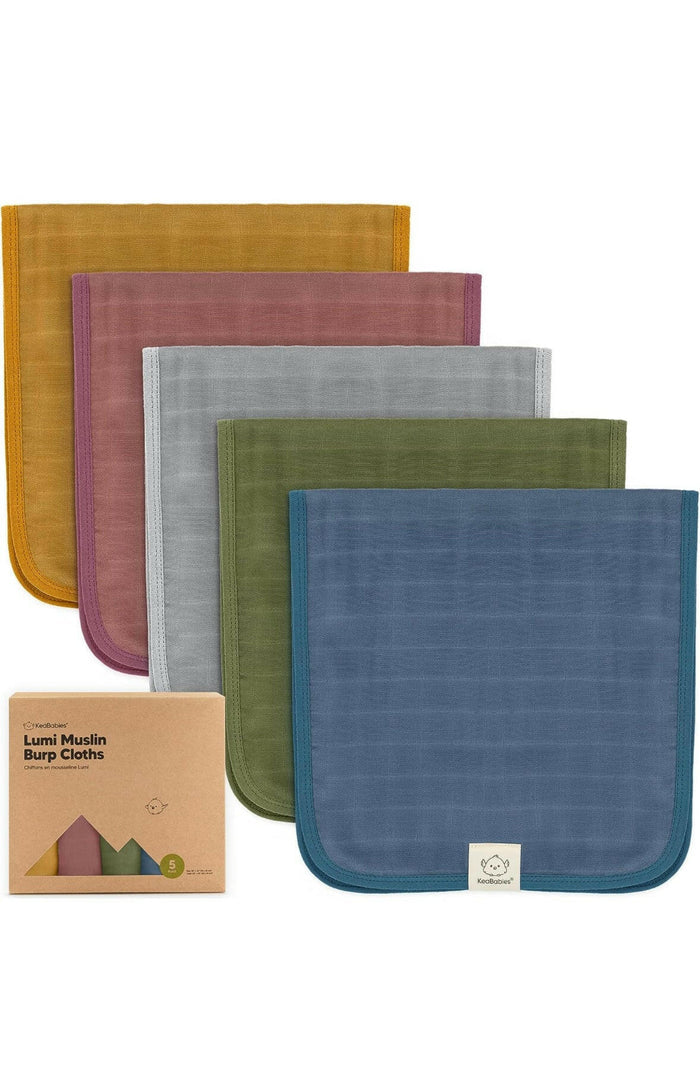 5-Pack Muslin Burp Cloths for Baby- Organic Baby Burp Cloths.
