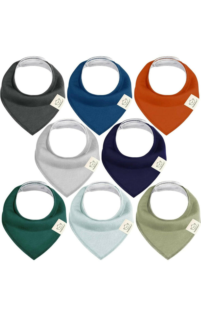 KeaBabies 8-Pack Bandana Bibs For Boys.
