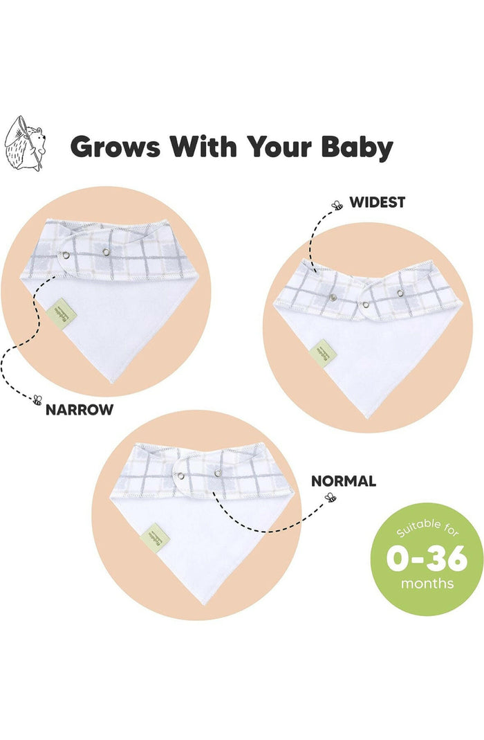 KeaBabies 8-Pack Bandana Bibs For Boys.