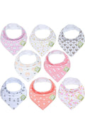 KeaBabies 8-Pack Bandana Bibs For Girls.