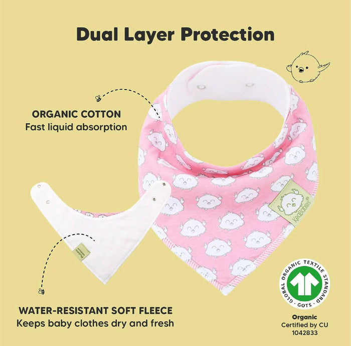 KeaBabies 8-Pack Bandana Bibs For Girls.
