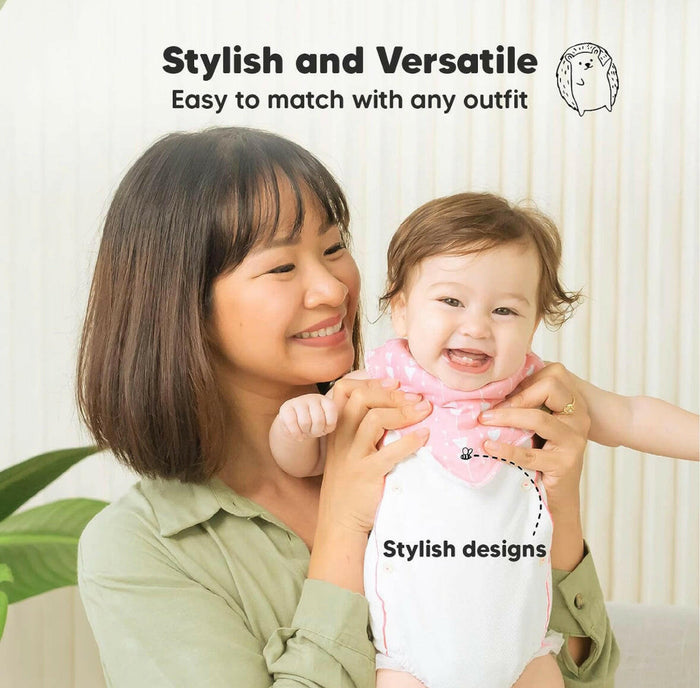 KeaBabies 8-Pack Bandana Bibs For Girls.