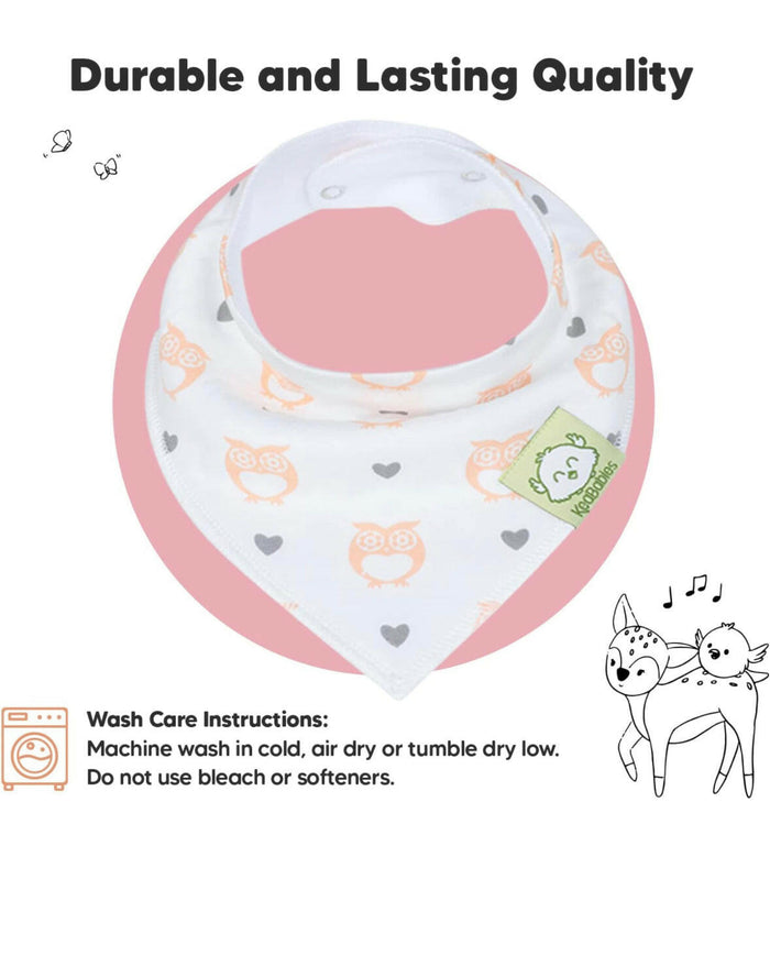 KeaBabies 8-Pack Bandana Bibs For Girls.
