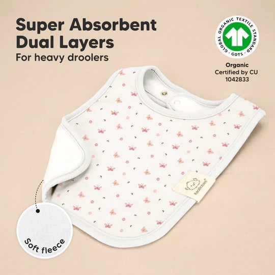 Keababies 8-Pack Coast Drool Bibs (Butterflies)