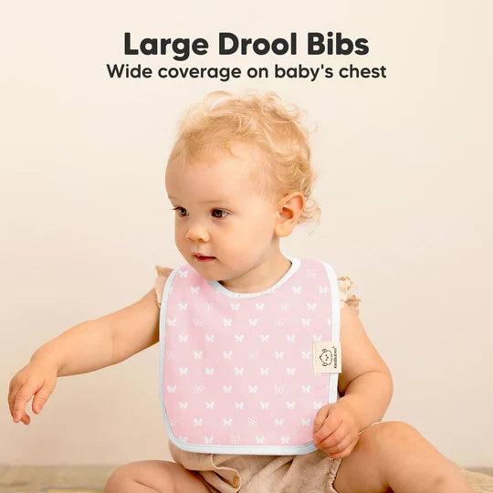 Keababies 8-Pack Coast Drool Bibs (Butterflies)