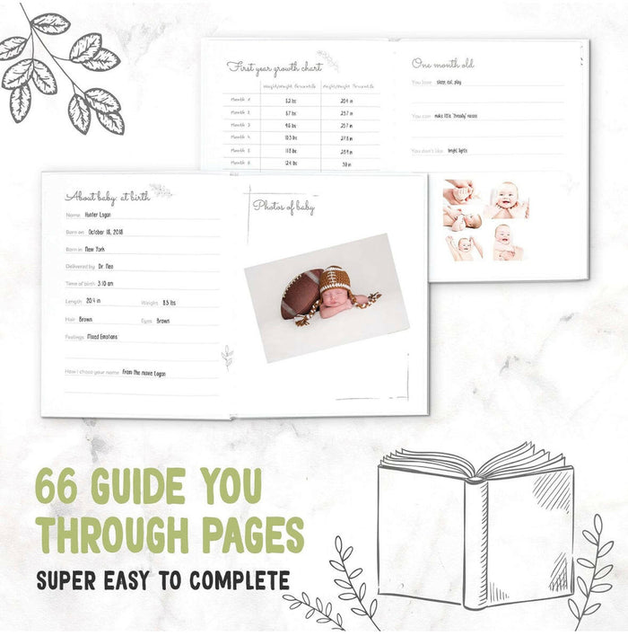 Baby Memory Book First 5 Years Journal By Keababies.