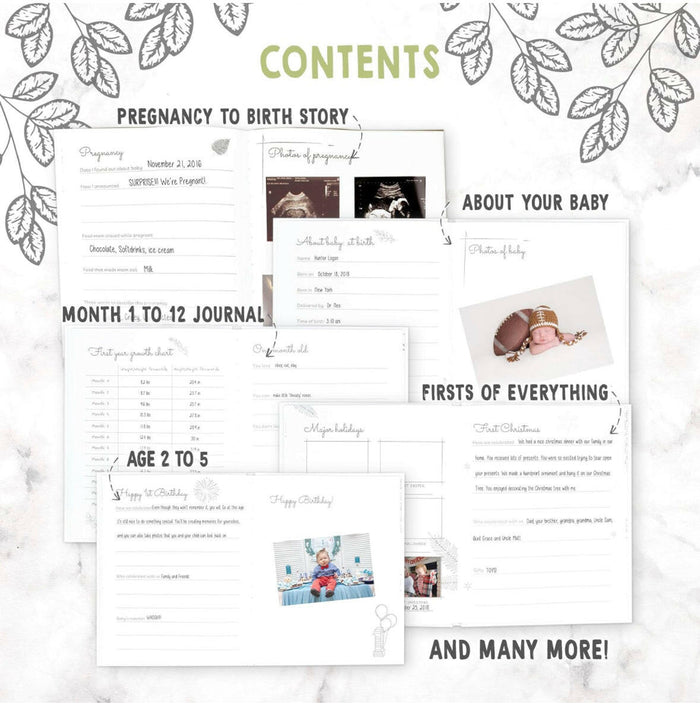Baby Memory Book First 5 Years Journal By Keababies.