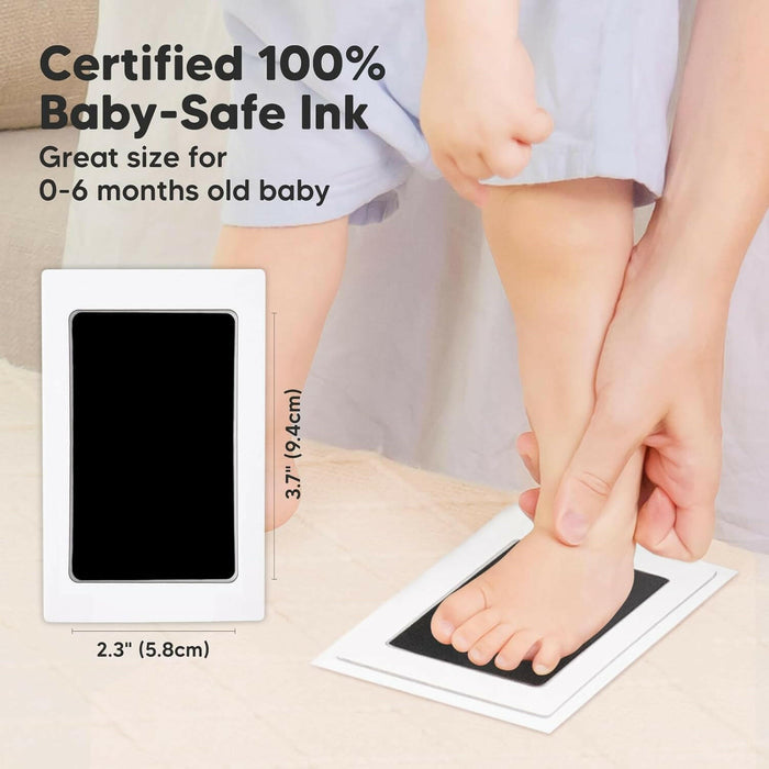 Keababies Duo Clean Touch Inkless Hand & Footprint Frame Kit (Alpine White)