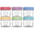 Keababies Glass Baby Food Containers With Lids Leak Proof - Pack of 6 (4oz, Nord)