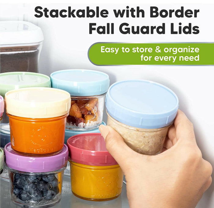 KeaBabies 6-Pack Glass Baby Food Containers - 4 oz.