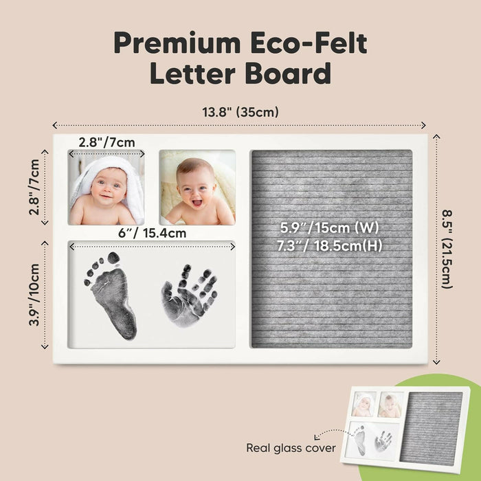 Keababies Heartfelt Inkless Frame with Letterboard (Alpine White)