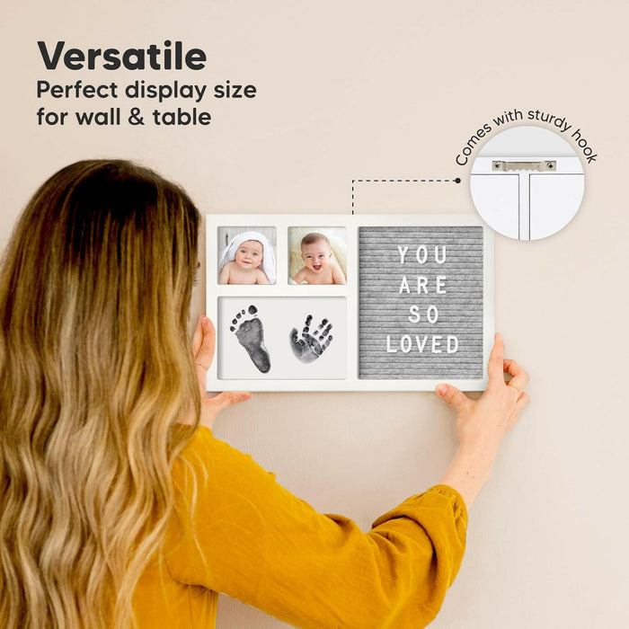 Keababies Heartfelt Inkless Frame with Letterboard (Alpine White)
