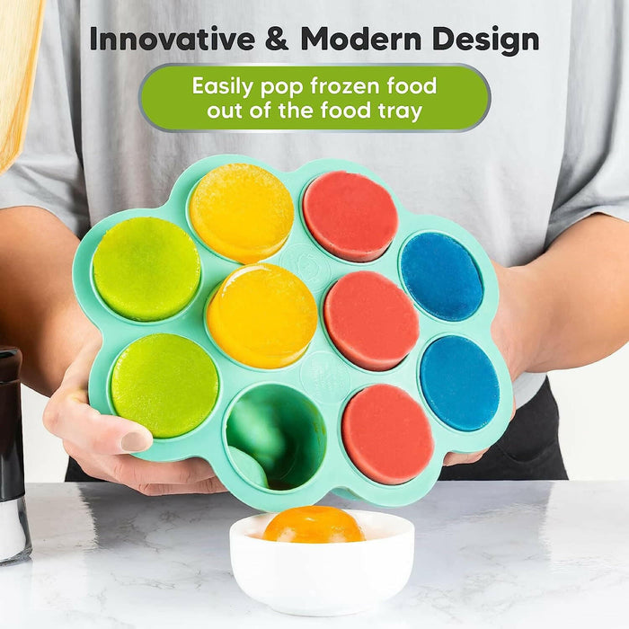 KeaBabies Prep Silicone Food Tray - Alpine Green.