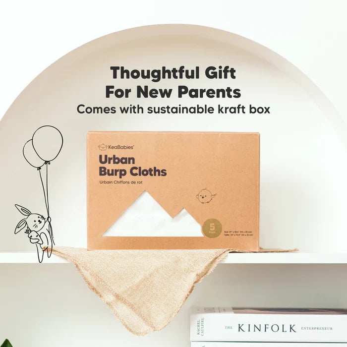 Urban Burp Cloths (Soft White).
