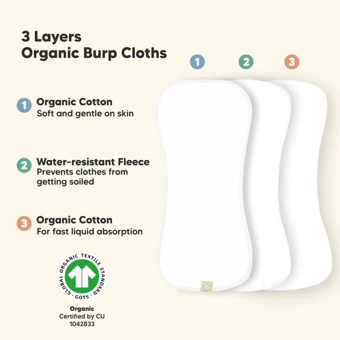 Urban Burp Cloths (Soft White).