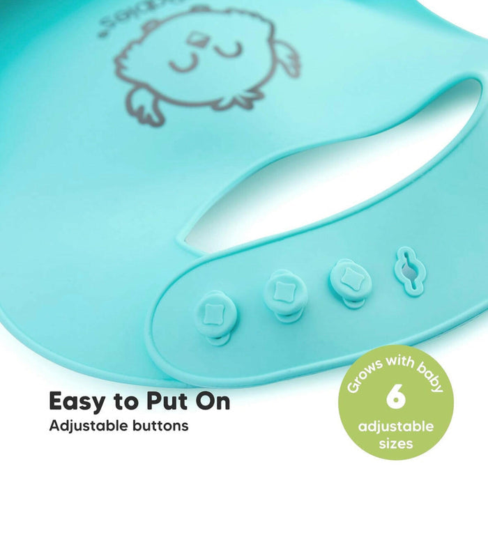 2-Pack Waterproof Silicone Bibs for Babies