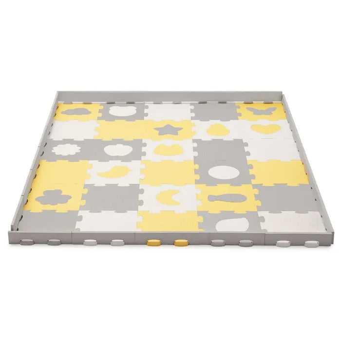 Kinderkraft Foam Mat Puzzels Luno Shapes (Yellow) 165*185cm