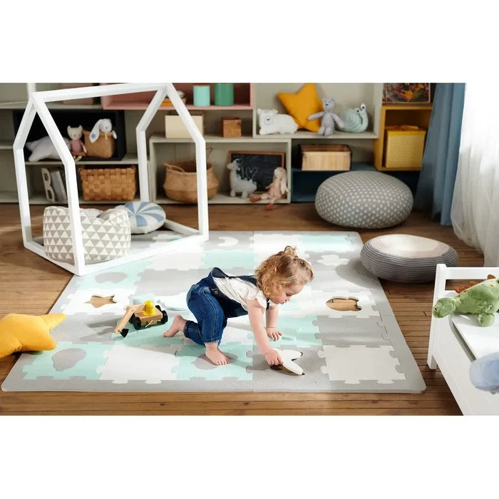 Kinderkraft Foam Mat Puzzels Luno Shapes (Yellow) 165*185cm