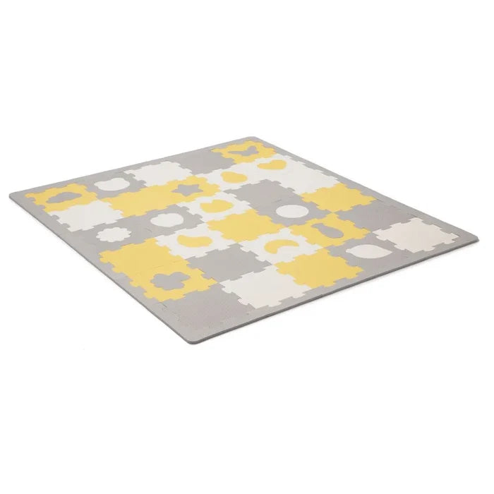 Kinderkraft Foam Mat Puzzels Luno Shapes (Yellow) 165*185cm