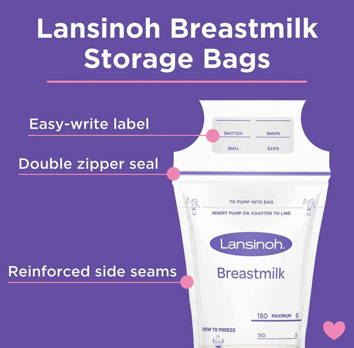 Breastmilk Storage Bags by Lansinoh, 200 Count.