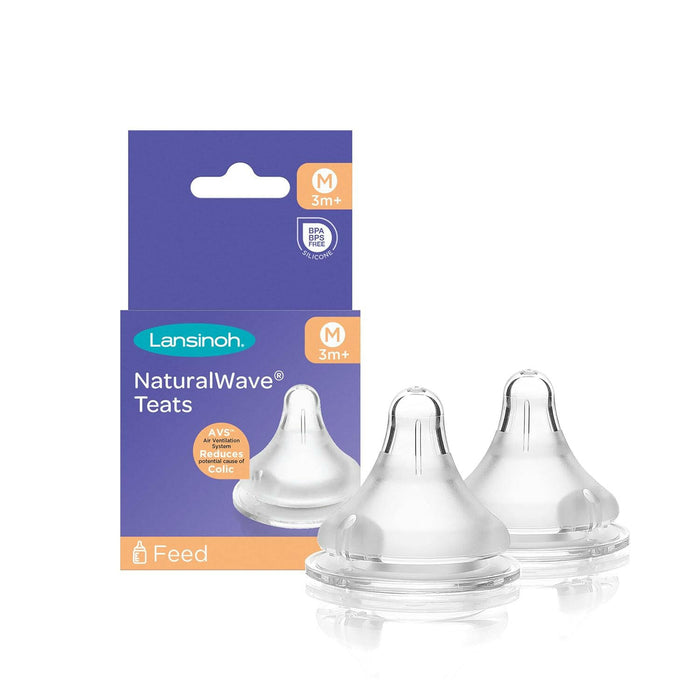 Lansinoh Medium Flow Teats, 3m+, 2 pcs