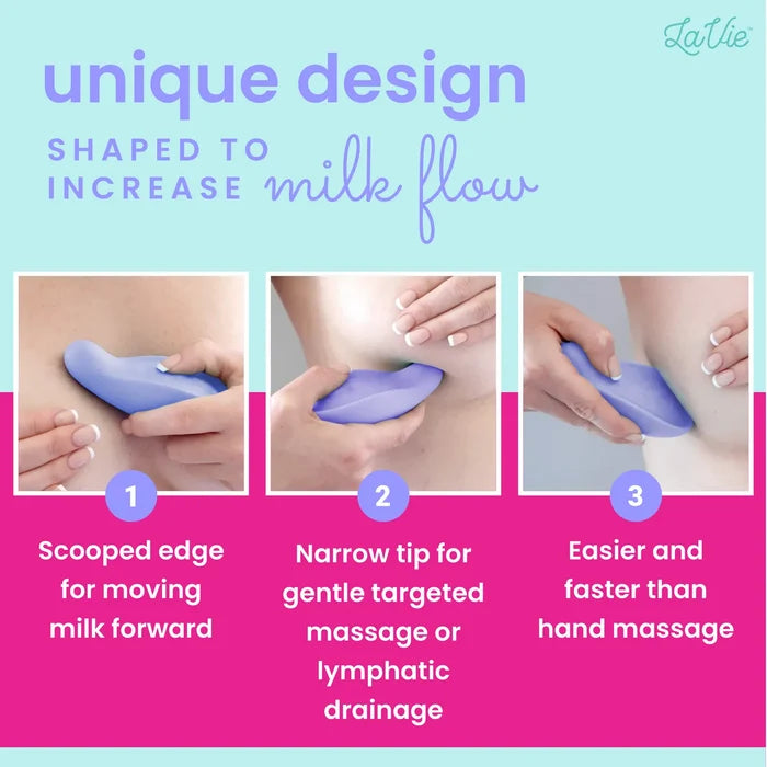 LaVie 3-in-1 Warming Lactation Massager (Periwinkle)