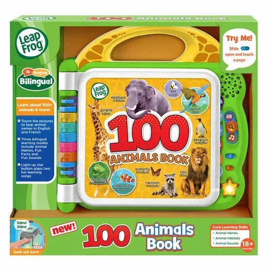 LeapFrog 100 Animals Book (Bilingual: UK + FR)