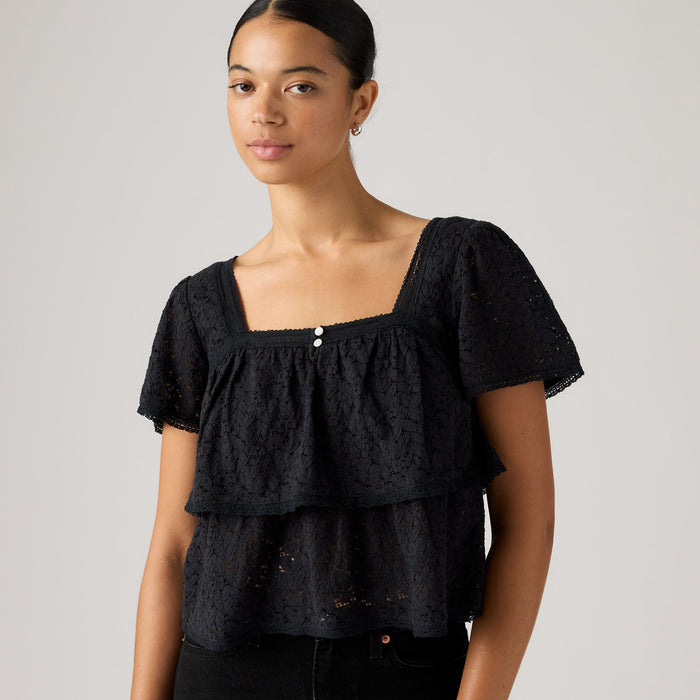 Levi's® Women's Dom Short-Sleeve Lace Blouse