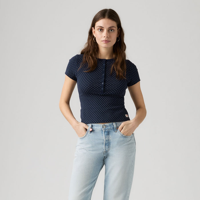 Levi's® Women's Dry Goods Pointelle Short-Sleeve Henley