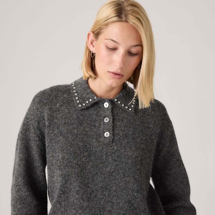 Levi's® Women's Rhinestone Collared Sweater