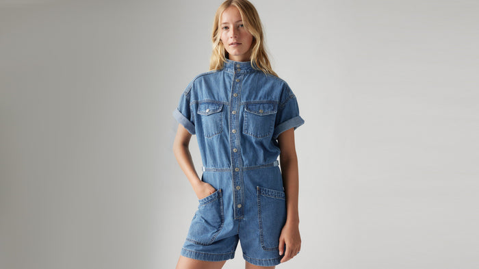 Levi's® Women's Short-Sleeve Surplus Romper