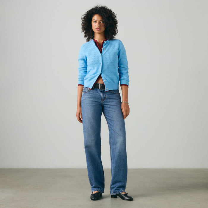 Levi's® Women's Supersoft Pointelle Crewneck Cardigan