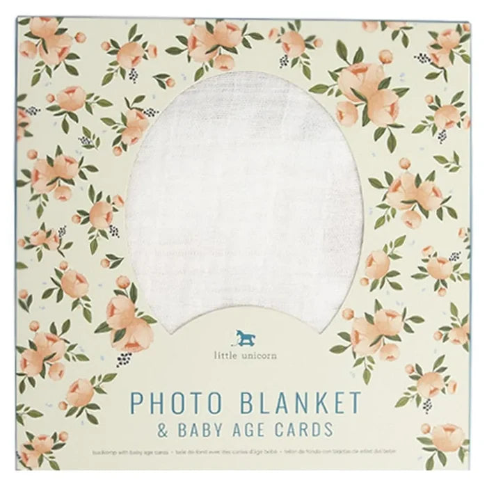 Little Unicorn - Photo Blanket - Watercolor Roses