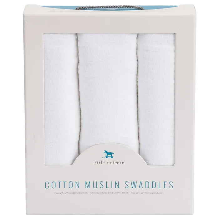 Little unicorn Cotton Muslin Swaddle 3 Pack -