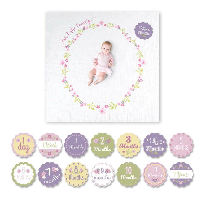 Lulujo - Baby's First Years Blanket & Cards - Isn't She Lovely.