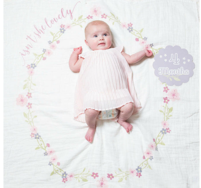 Lulujo - Baby's First Years Blanket & Cards - Isn't She Lovely.