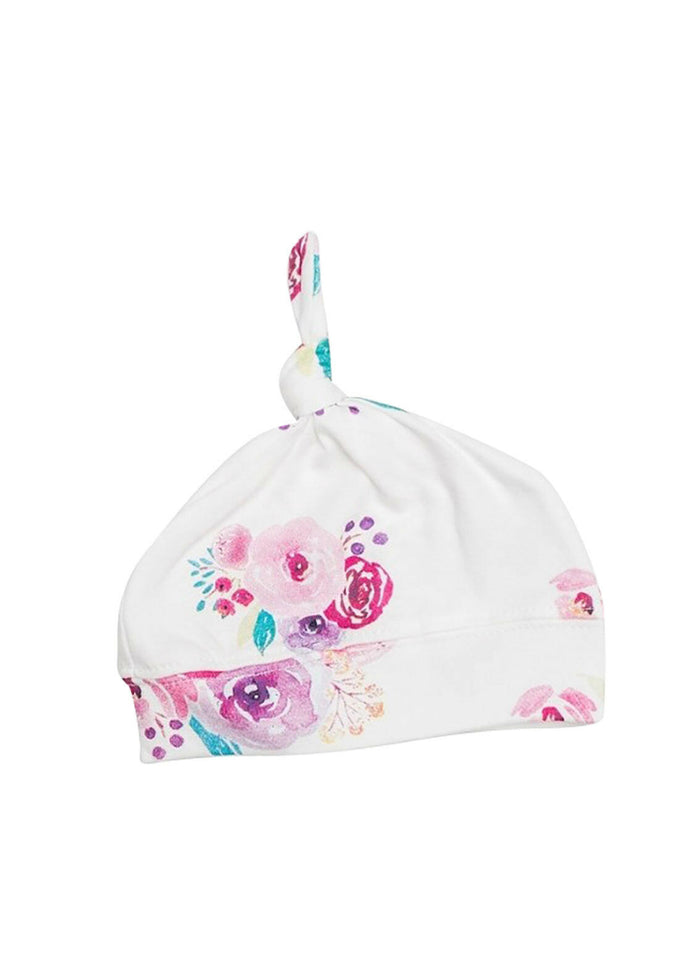 Lulujo - Bamboo Hat & Swaddle Blanket - Posies.