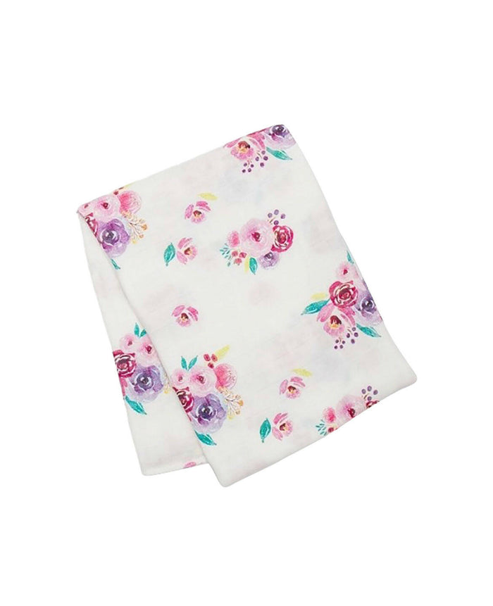 Lulujo - Bamboo Hat & Swaddle Blanket - Posies.