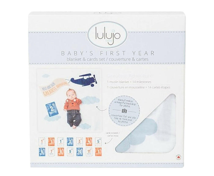 Lulujo - First Years Blanket & Card Set - Greatest Adventure.