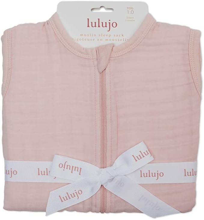 Lulujo Cotton Muslin Sleep Sack 1.0 TOG, Ballet Slipper