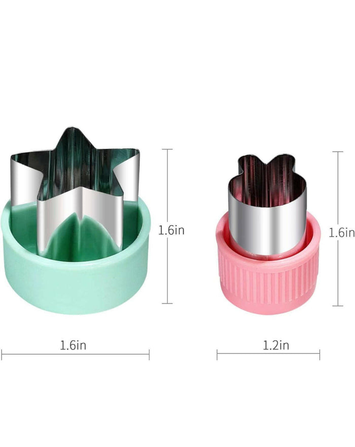 Vegetable Cutters Shapes Set and 20 pcs Food Picks and Forks  by Magigift.