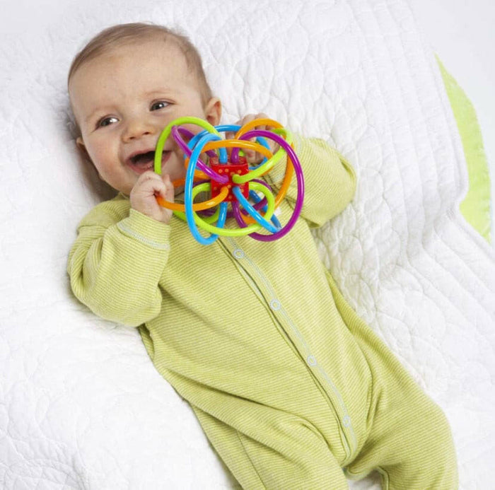 Manhattan Toy Winkel Rattle & Sensory Teether Toy.