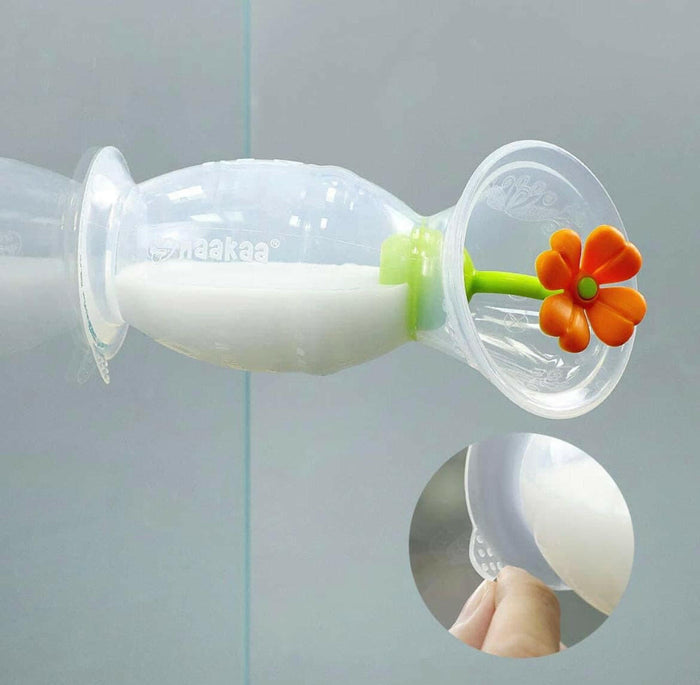 Manual Breast Pump with Suction Base and Flower Stopper by haakaa, 150ml.