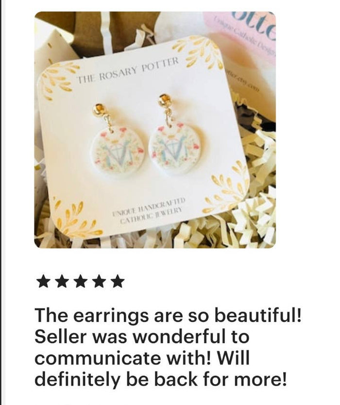 Mary Monogram Earrings