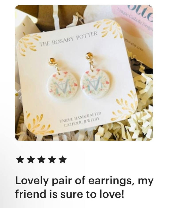 Mary Monogram Earrings