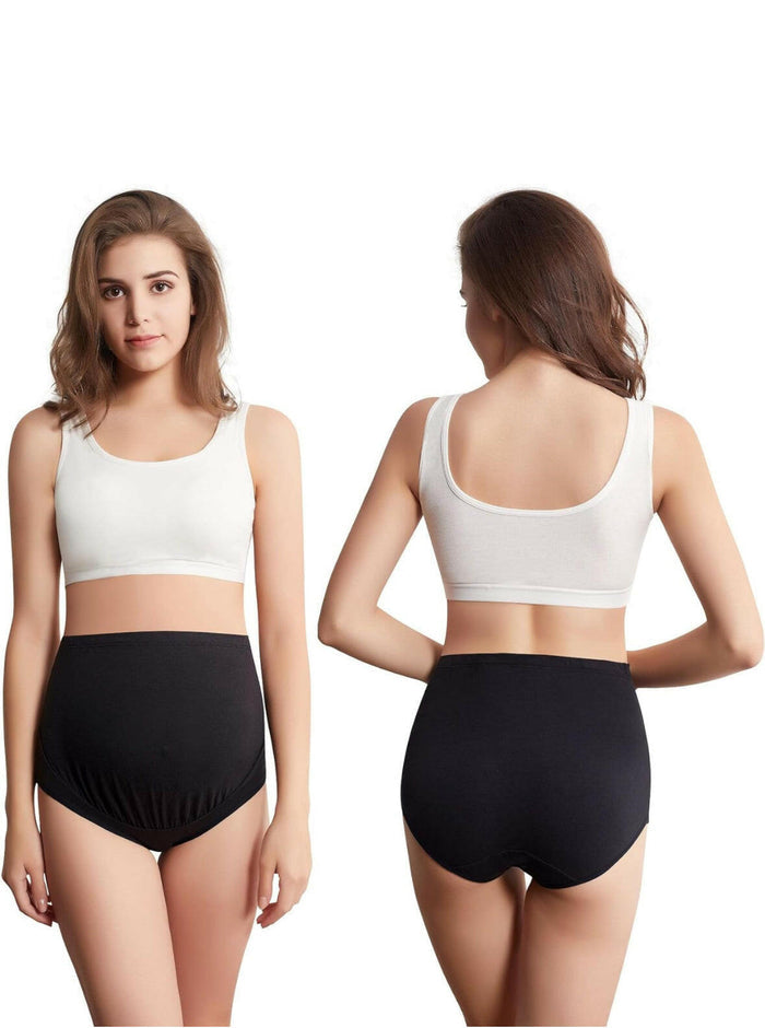 Maternity Panties High Waist Full Coverage Pregnancy Underwear by Mama Cotton