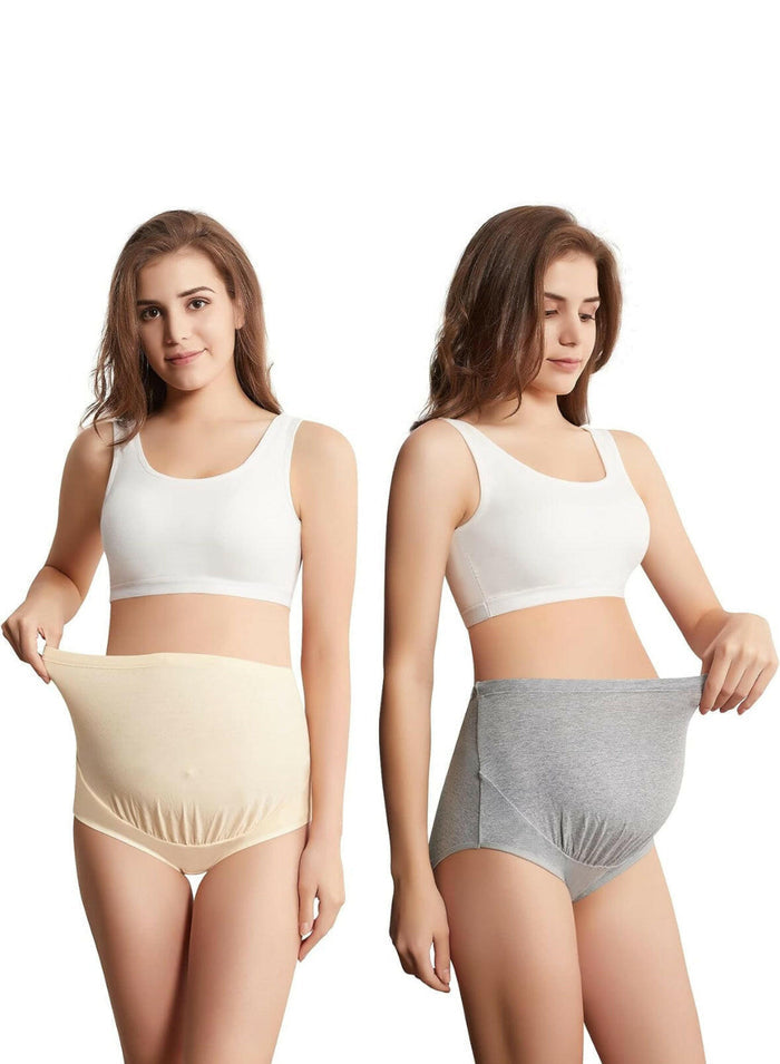 Maternity Panties High Waist Full Coverage Pregnancy Underwear by Mama Cotton